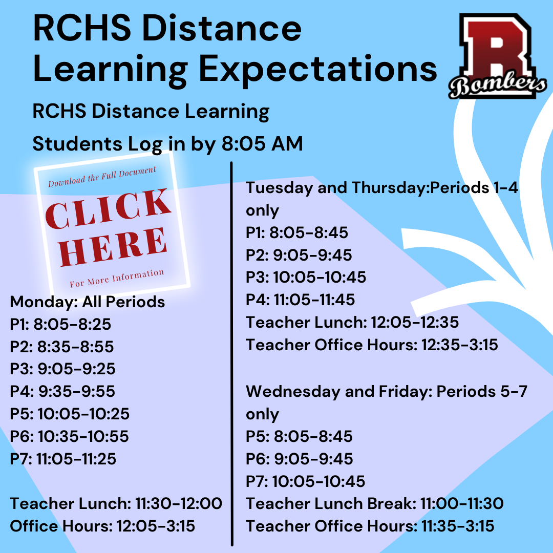RCHS Distance Learning Expectations
